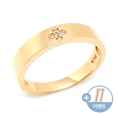 14k 심플 십자가 반지 RCW18416