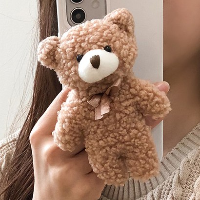 빅 사이즈 뽀글이 곰돌이 곰 인형 테디베어 큰 곰인형 베어 그립톡 스마트톡