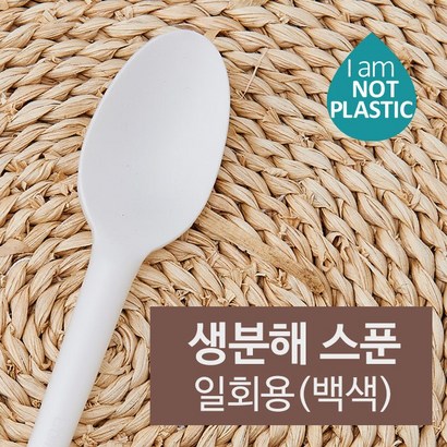 PLA 일회용 스푼 50개 리뷰후기