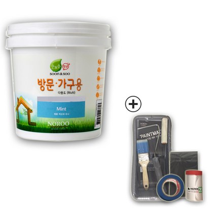 노루페인트 순앤수 항균 방문가구용 수성페인트 반광 풀세트