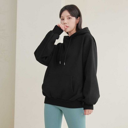 메르아 3단 기모 무지 오버핏 후드티