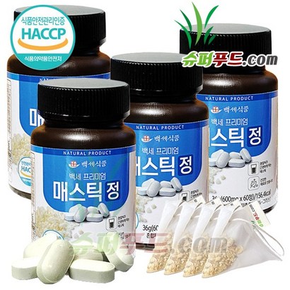 HACC 식약처 인증 매스틱 정 그리스 키오스 매스틱정 매스틱검 슈퍼푸드co 연자육 티백