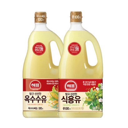 올따옴식용유세트 해표 옥수수유1 1입식용유1 1입