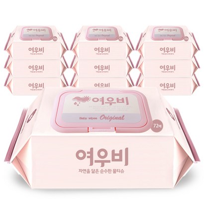 물티슈 여우비 오리지널 캡형 72매입 10개 리뷰후기