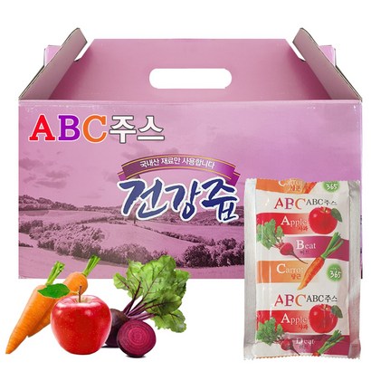 웰빙건강마을 ABC주스 50포 사과비트당근)ABC쥬스