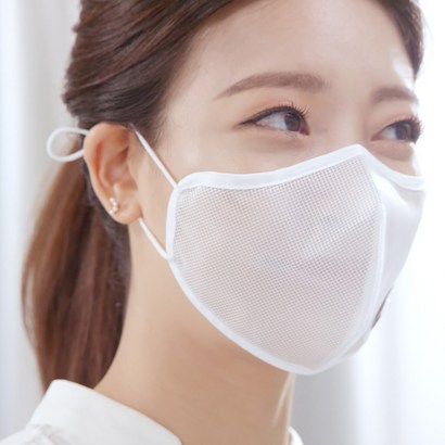 철통방패 빨아쓰는 망사 나노 방패 마스크 블랙 화이트