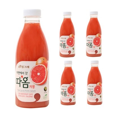 빙그레 따옴주스 자몽 5개 리뷰후기