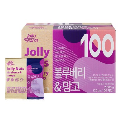 졸리넛츠 블루베리&망고 하루한줌 매일견과 100입