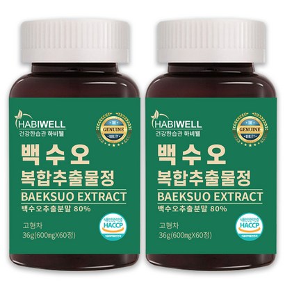 하비웰 국내산 백수오 복합추출물정 60정