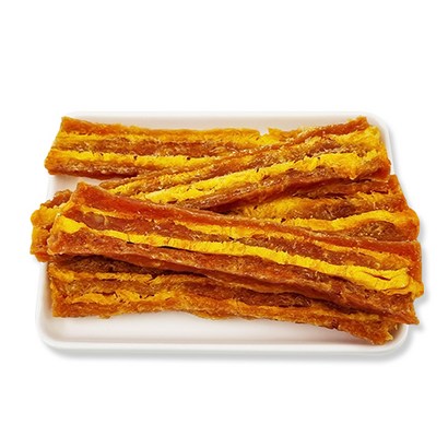 닭가슴살과 바나나로 만든 부드러운 육포 치바스틱 기성 좋은 강아지수제간식
