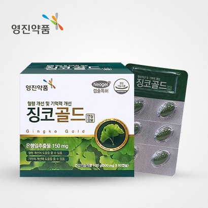 영진약품 징코골드 혈행개선 기억력개선 60캡슐