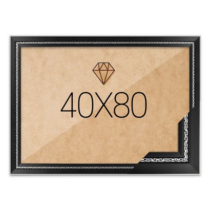 보석십자수액자 40x80 고급형 그레이스 블랙
