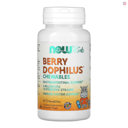 Now Foods Berry Dohius Kids 2 Biion 60 Chewabes 나우푸드 베리 도필러스 어린이용 20 억 60개입