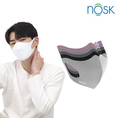 노스크 연예인 핏 패션마스크 대형 1매입 자외선차단 향균