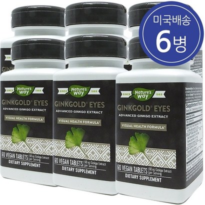 Natures Way 네이쳐스웨이 징크골드 아이즈 60 타블렛 6병