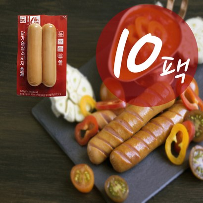 육식토끼 닭가슴살 소세지 꼬치형 12종