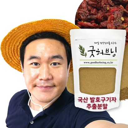 발효 구기자 분말 가루 추출 청양 국산 고지베리 굿허브닝