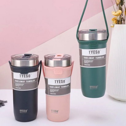 타이소 진공 스텐 핸들 스트랩 텀블러