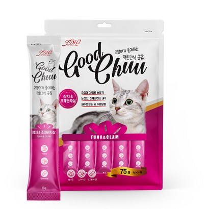 굿츄 고양이 착한간식 참치&a;조개관자 75G 리뷰후기