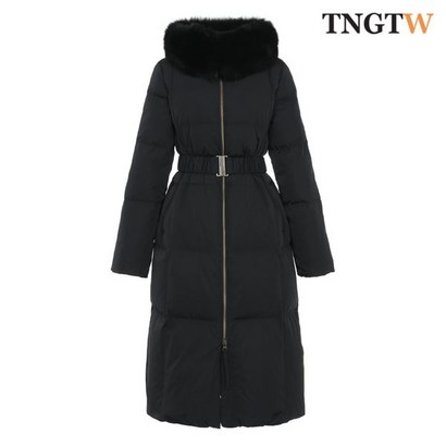 TNTW 폭스퍼 구스 다운 패딩 점퍼 블랙 THU0DDW07 HBK