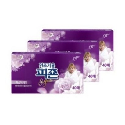 피죤 리치퍼퓸 건조기용 시트형 섬유유연제 본품 미스틱레인 리뷰후기