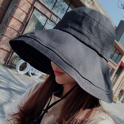 코욜하우키 여성 버킷햇 얼굴 햇빛가리개 모자 여자 벙거지모자 챙넓은 챙모자