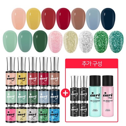 위니몰 유리 혼합 컬러 젤네일세트 21종 택 1 초특가전 시럽젤/글리터/베이직컬러