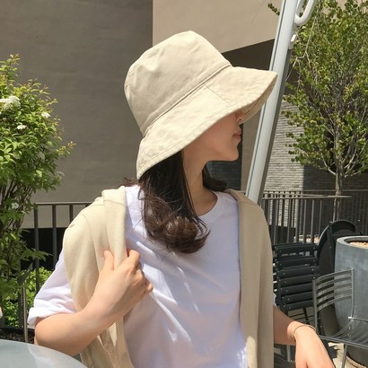 마렌느 남녀공용 오버사이즈 와이드챙 왕대두 이효리 벙거지 버킷햇 큰머리 모자
