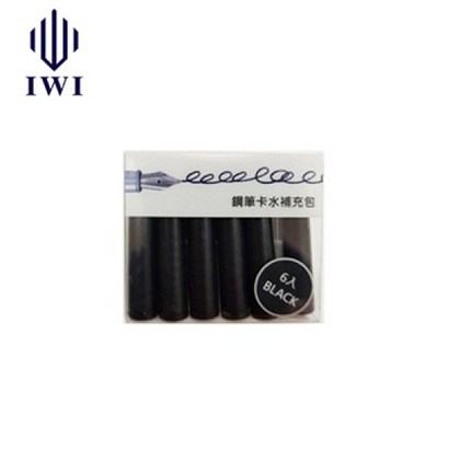 IWI 잉크 카트리지 잉크카트리지 6개입 블랙