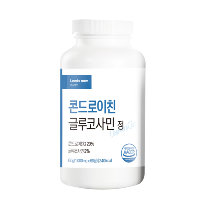 리즈나우 상어연골 콘드로이친 글루코사민 정 60정 2개월분