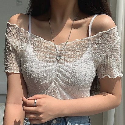 노이드비 하트자개오닉스 실버롱목걸이