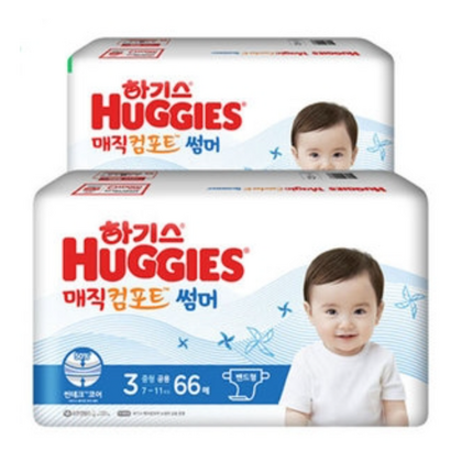 하기스 2021 매직 뉴컴포트 썸머 밴드형 공용 중형 3단계