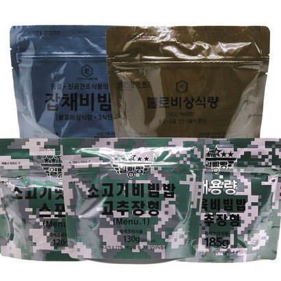 중대용량 비상식량 4종 고추장소고기밥해물블럭 해물짬뽕라면밥M2스프형소고기밥 리뷰후기