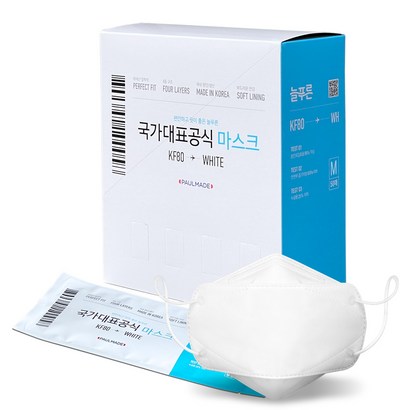 늘푸른 황사 마스크 KF80 중형 50매
