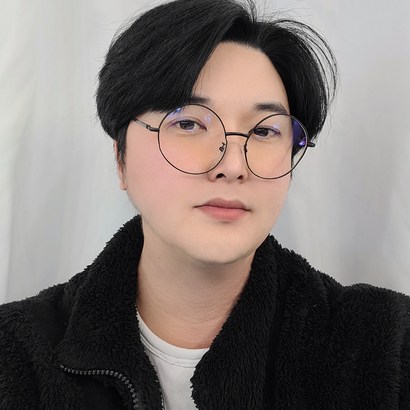 VANANA2 남성 남자 블루 라이트 차단 안경 동글이안경테 블랙