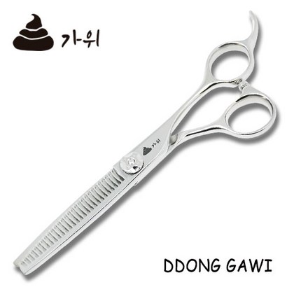 똥가위 28발 4홈 절삭률 Y형 핸들 튤립가위 / 국산 장인 수제 미용가위