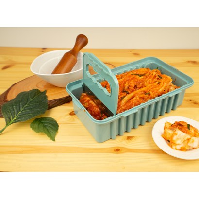 푸시앤컷 김치자르미 도마없이 김치자르는 통 배추김치 파김치 밀폐용기