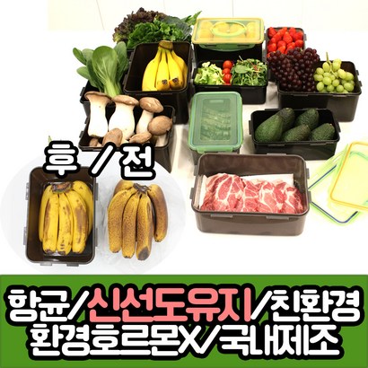 그린박스 그린백 야채통 야채보관함 수박 시리얼 통 냉장고 냉동실 정리 용기 보관 퍼뉴락 리뷰후기