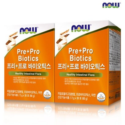 나우푸드 프리프로 바이오틱스 30포 2박스
