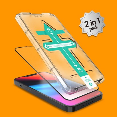 나인어클락 아이폰 13 미니 프로 맥스 3D 풀커버 이지키트 강화유리 액정보필름 2매