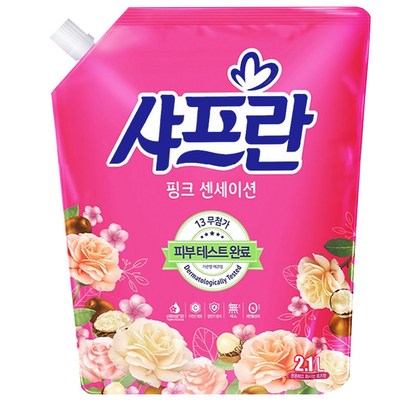 샤프란 핑크센세이션 섬유유연제 로즈향 리필 21L 1개 리뷰후기
