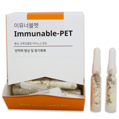 펫파트너스 강아지 고양이 흑삼 초록입홍합 함유 관절 면역력영양제 이뮤너블펫