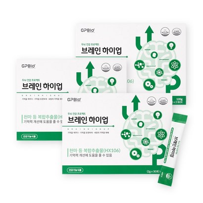 지피바이오 브레인하이업 천마 등 복합추출물 기억력 개선 영양제