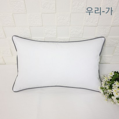 우리가 순면60수 바이오워싱면삥 알러지케어 푹신한 수제 아동 라텍스 메모리폼 베개커버 35x55