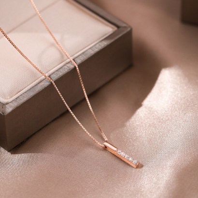 블링바텀 목걸이_Binbotto neckace 14K atin / 옵션: 로즈골드 Roseod