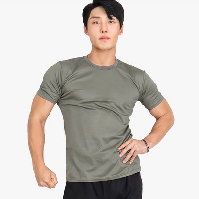 무지 반팔티 라운드 쿨티 헬스 운동 남녀공용
