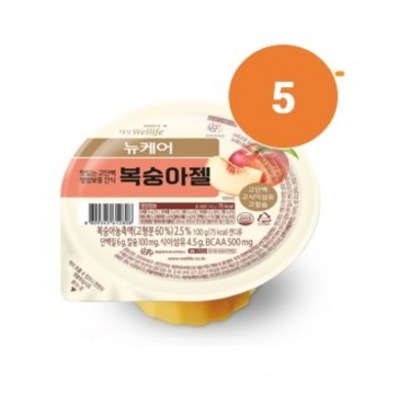 뉴케어 영양간식 복숭아젤 5개