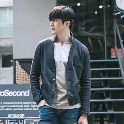 비시크 델링 니트 블레이저