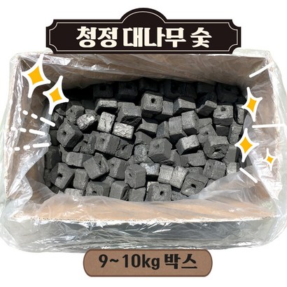 청정챔프 대나무 특급 청정대나무비장탄 기본형 절단형 원형 - 바베큐 캠핑숯