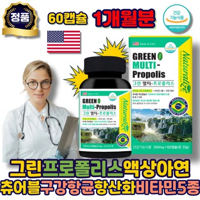 프로폴리스 그린프로폴리스 항산화 액상 플라보노이드 츄어블 건강식품 캡슐 ROOIS 아연 C 구강 남자 여자 중년 시니어 40대 50대 60대 부모님 어르신 에좋은 선물 추천